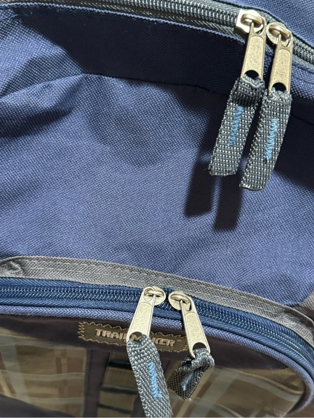 Classic Trailmaker blue backpack unisex Navy Plaid Men's Backpack